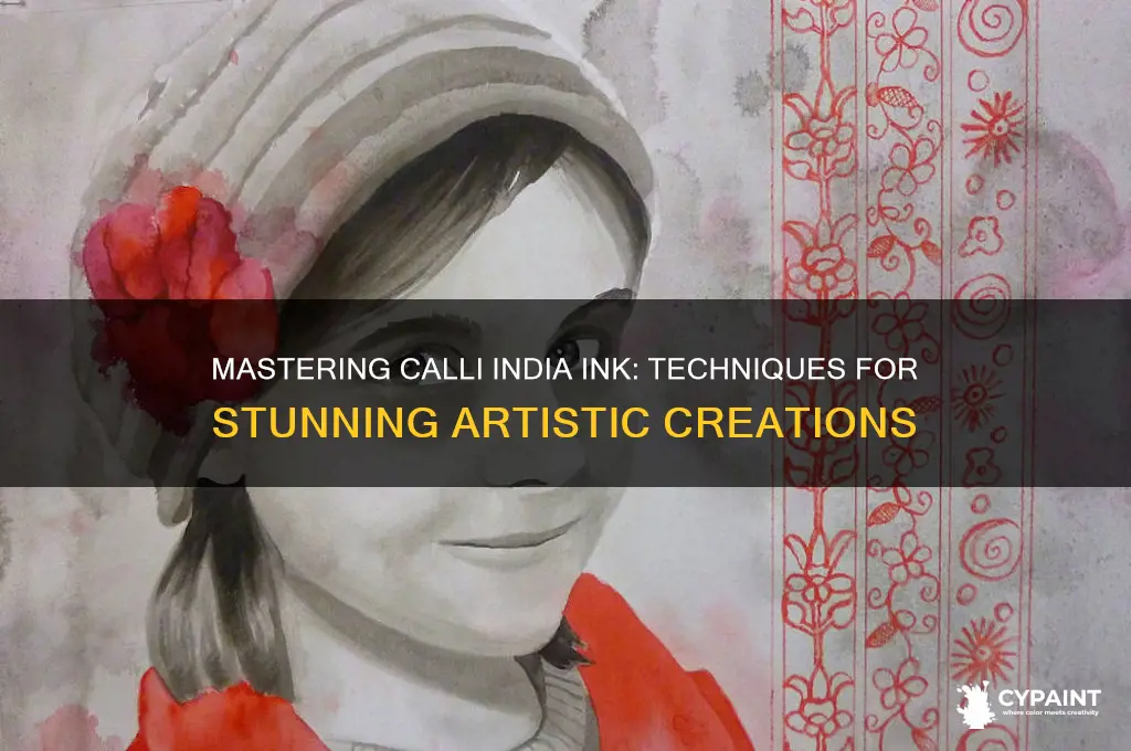 how to paint with calli india ink