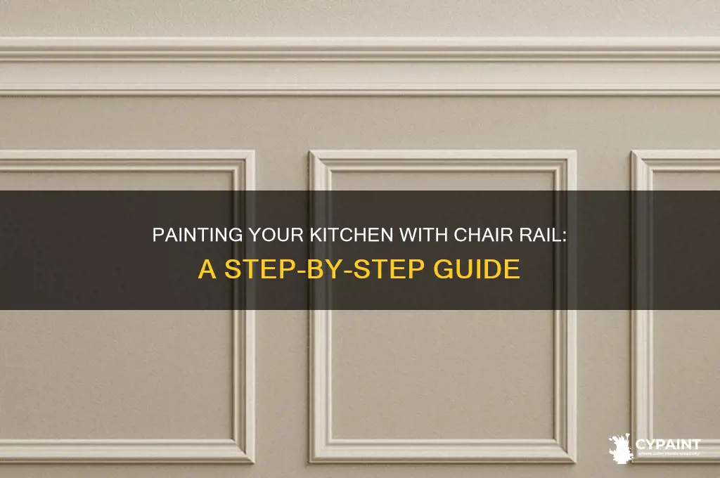 how to paint with chair rail in kitchen