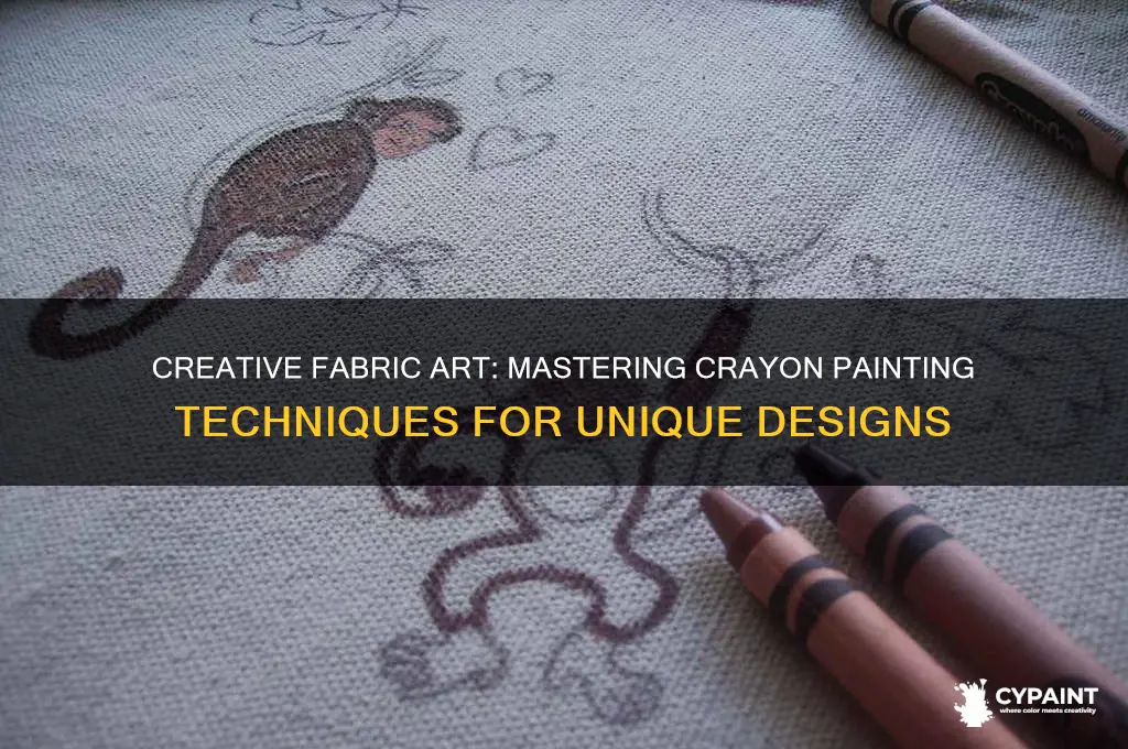 how to paint with crayons on fabric