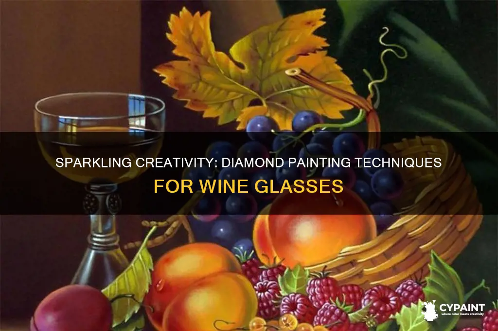 how to paint with diamonds on wine glasses