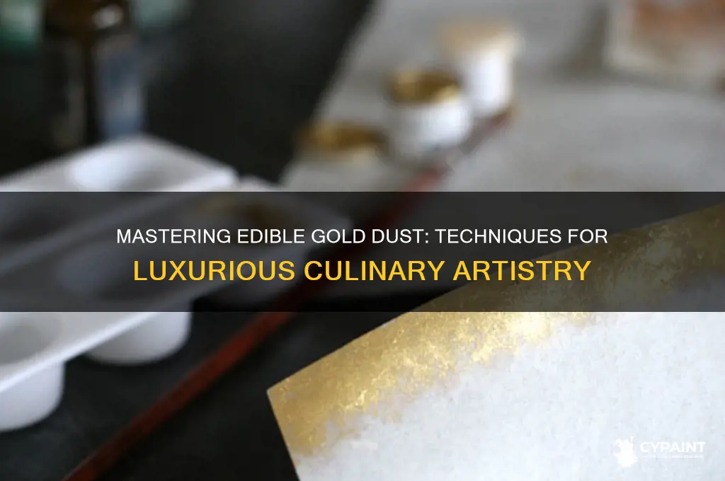 how to paint with edible gold dust