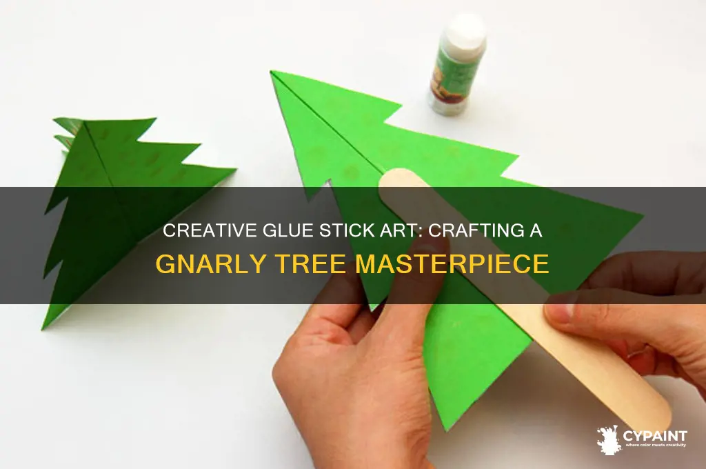how to paint with glue sticks gnarly tree