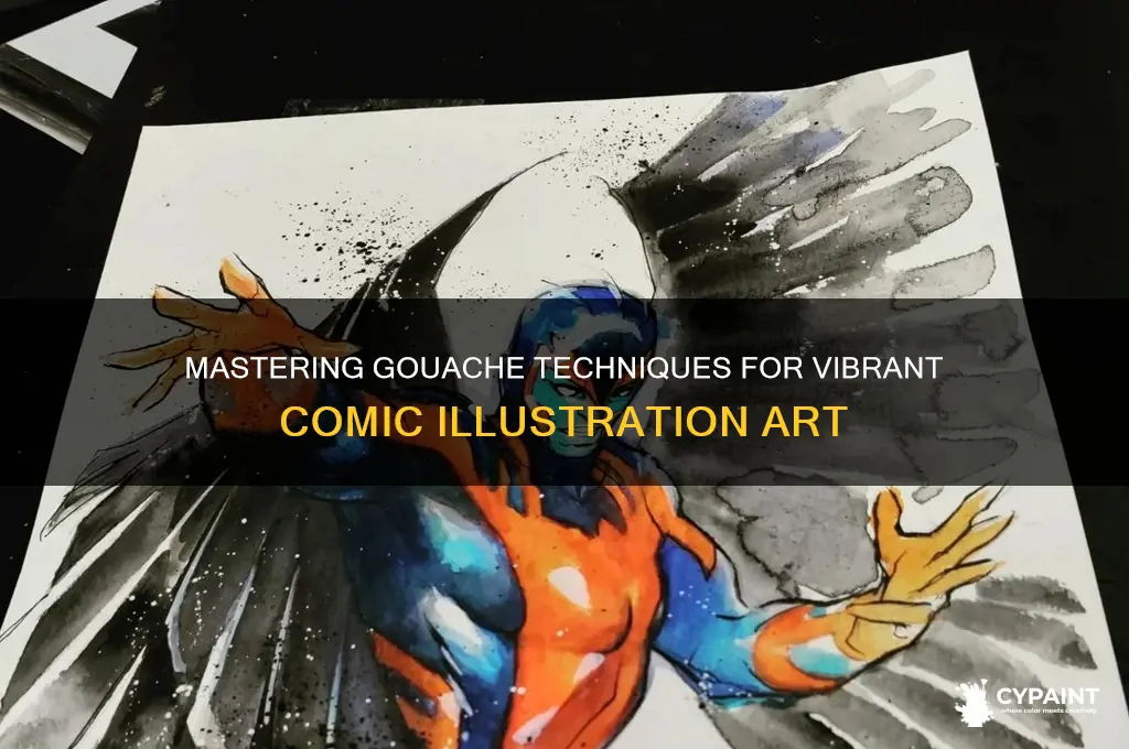 how to paint with gouache in comic illustration