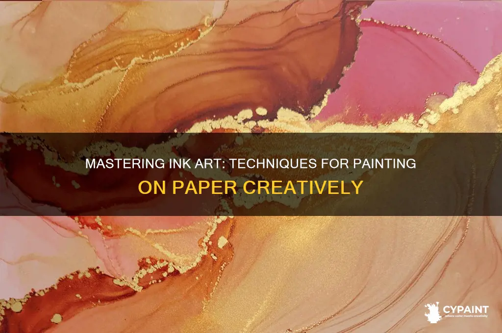 how to paint with ink on paper