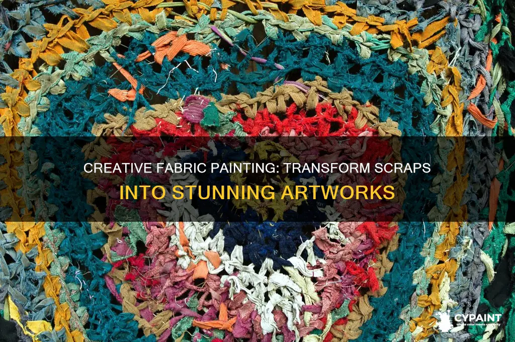 how to paint with scraps of fabric