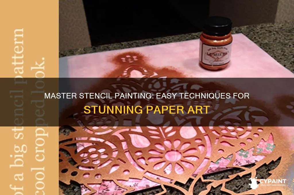 how to paint with stencils on paper