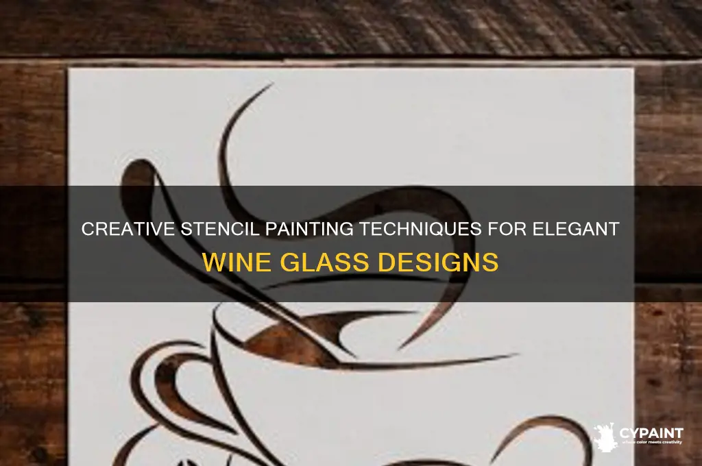 how to paint with stencils on wine glasses