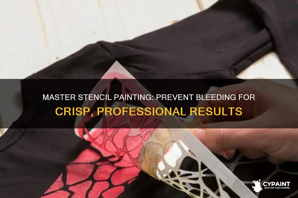 how to paint with stencils without bleeding