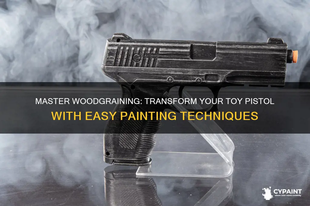 how to paint woodgraining on a toy pistol
