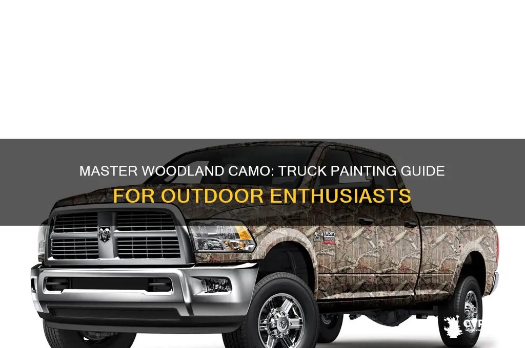 how to paint woodland camo on a truck