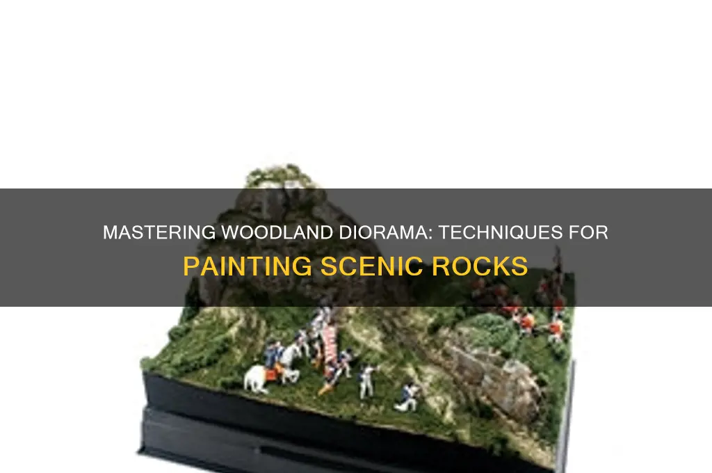 how to paint woodland scenic rocks in diorama