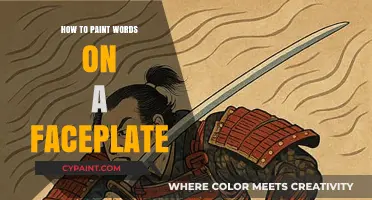 Creative Faceplate Art: Mastering the Technique of Painting Words