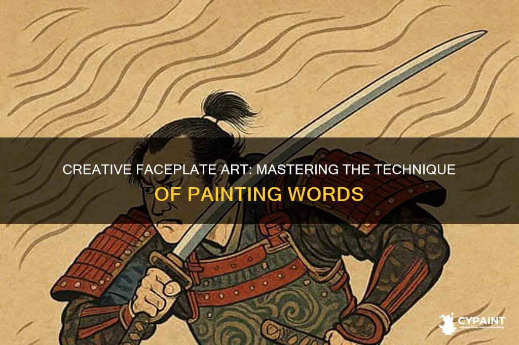 how to paint words on a faceplate