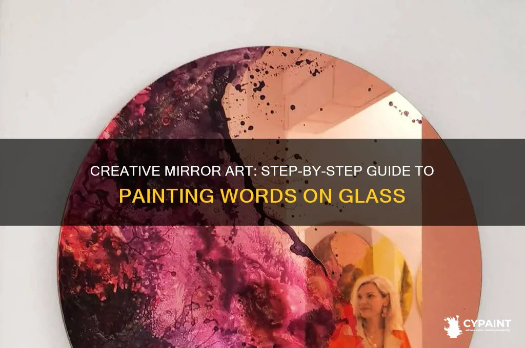 how to paint words on a mirror