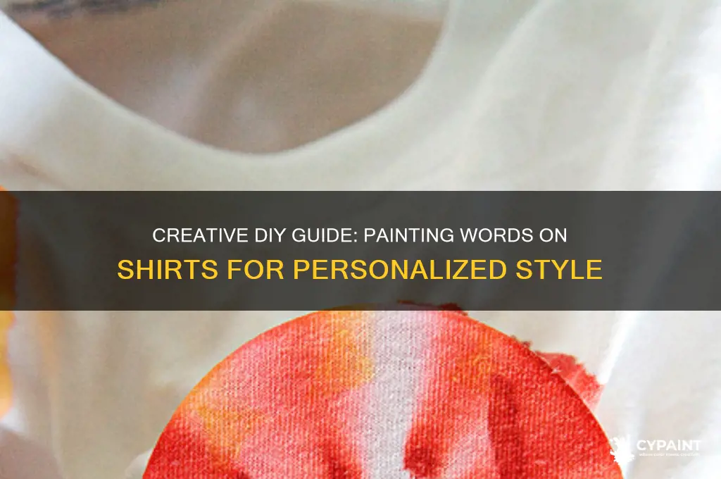 how to paint words on a shirt