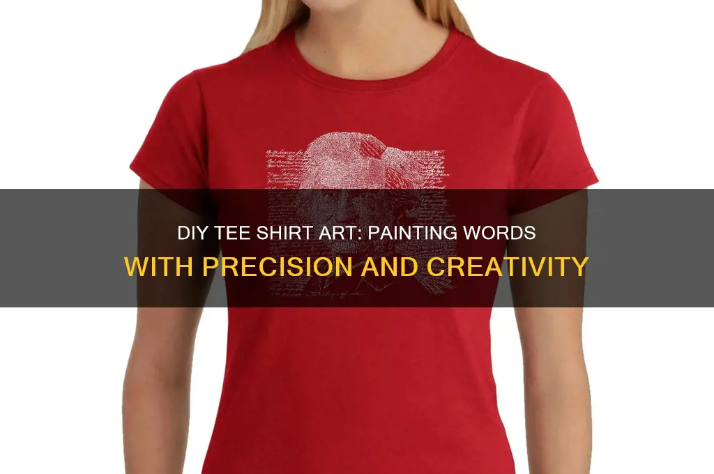 how to paint words on a tee shirt