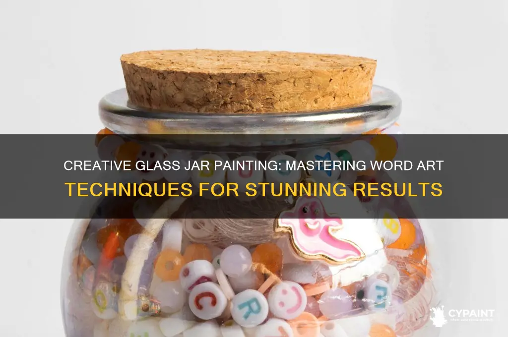 how to paint words on glass jars