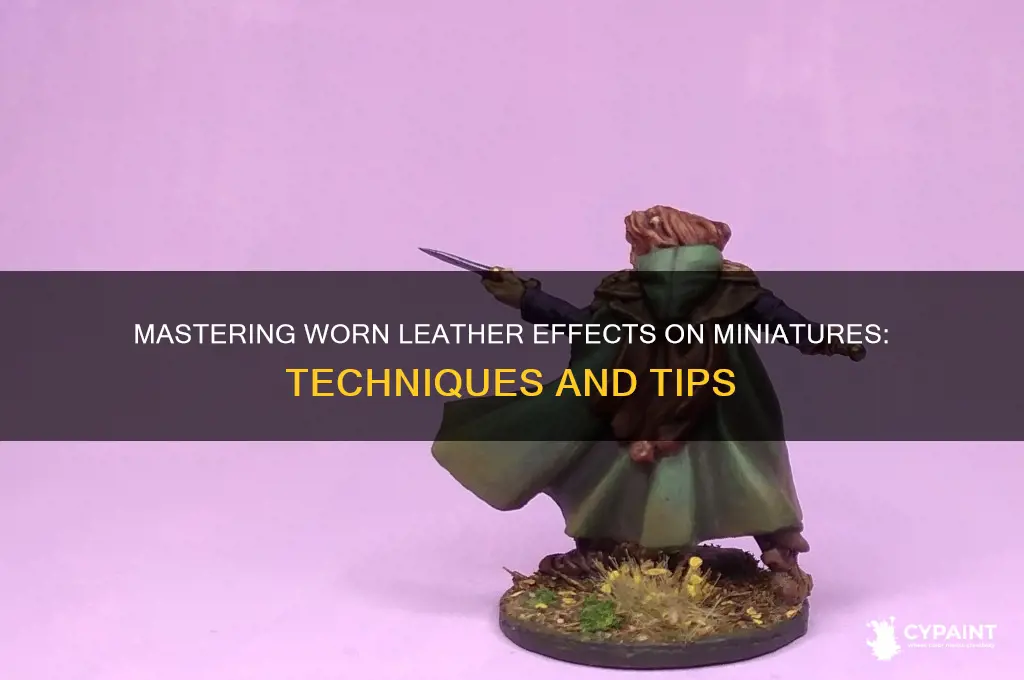 how to paint worn leather on miniatures