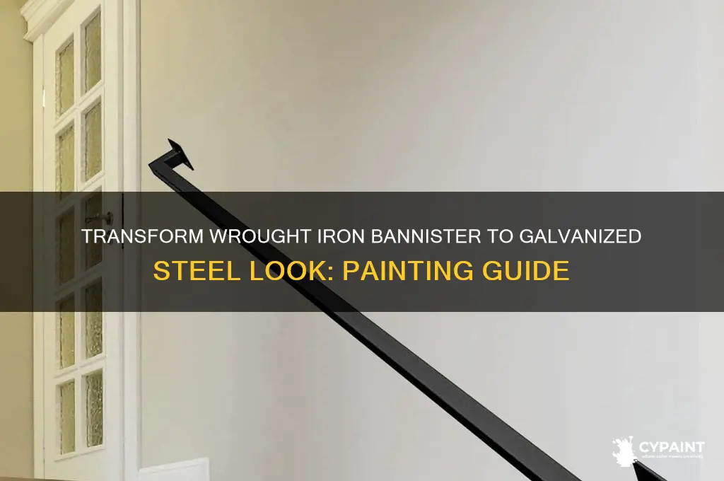 how to paint wought iron bannister to a galvanized steel