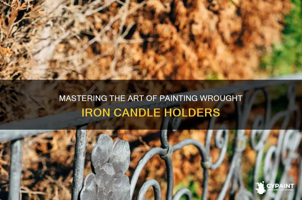 how to paint wrought iron candle holders