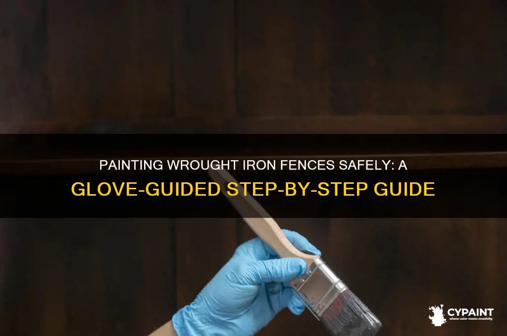 how to paint wrought iron fence with gloves