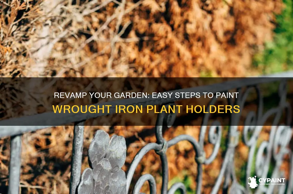 how to paint wrought iron plant holder