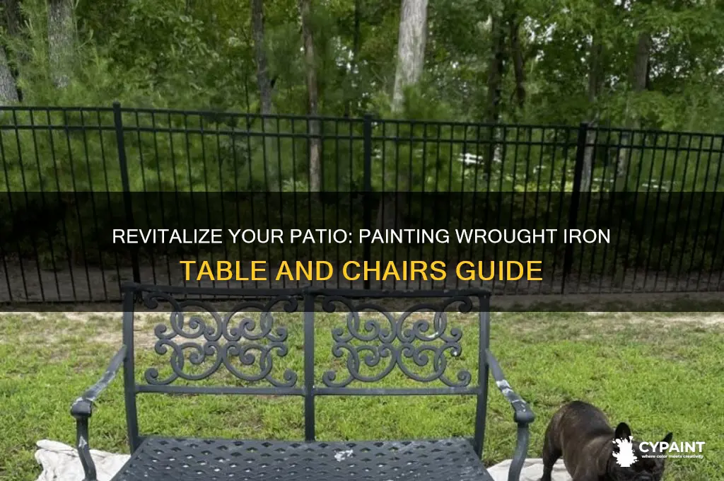 how to paint wrought iron table and chairs