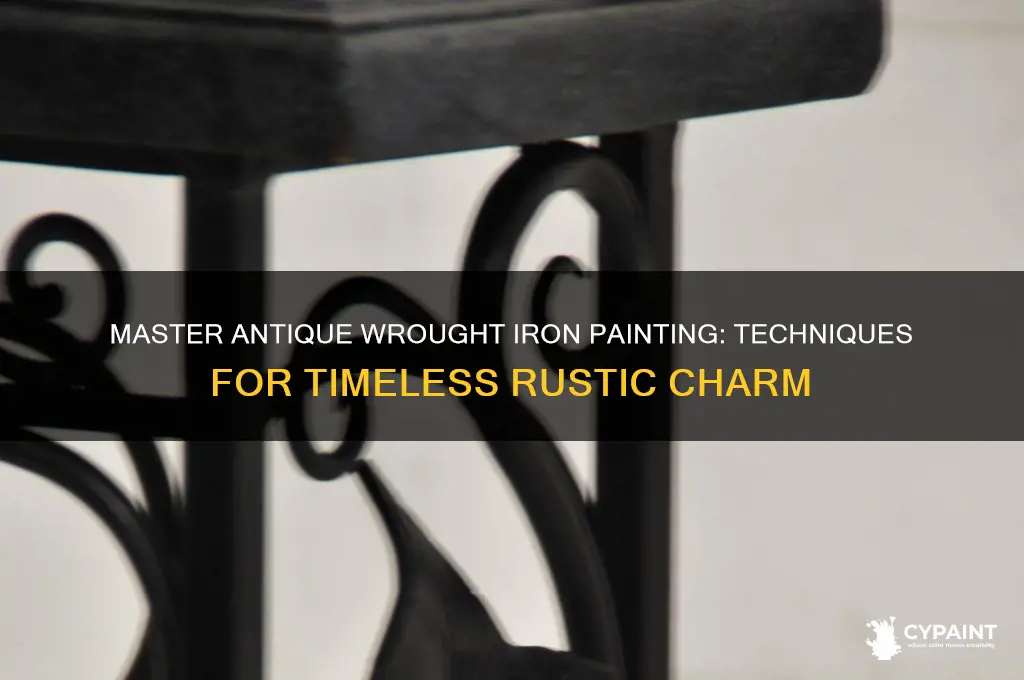 how to paint wrought iron to look antique