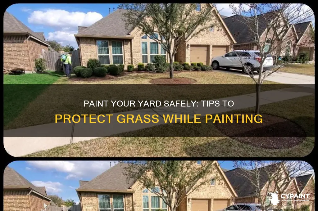 how to paint yard without killing grass