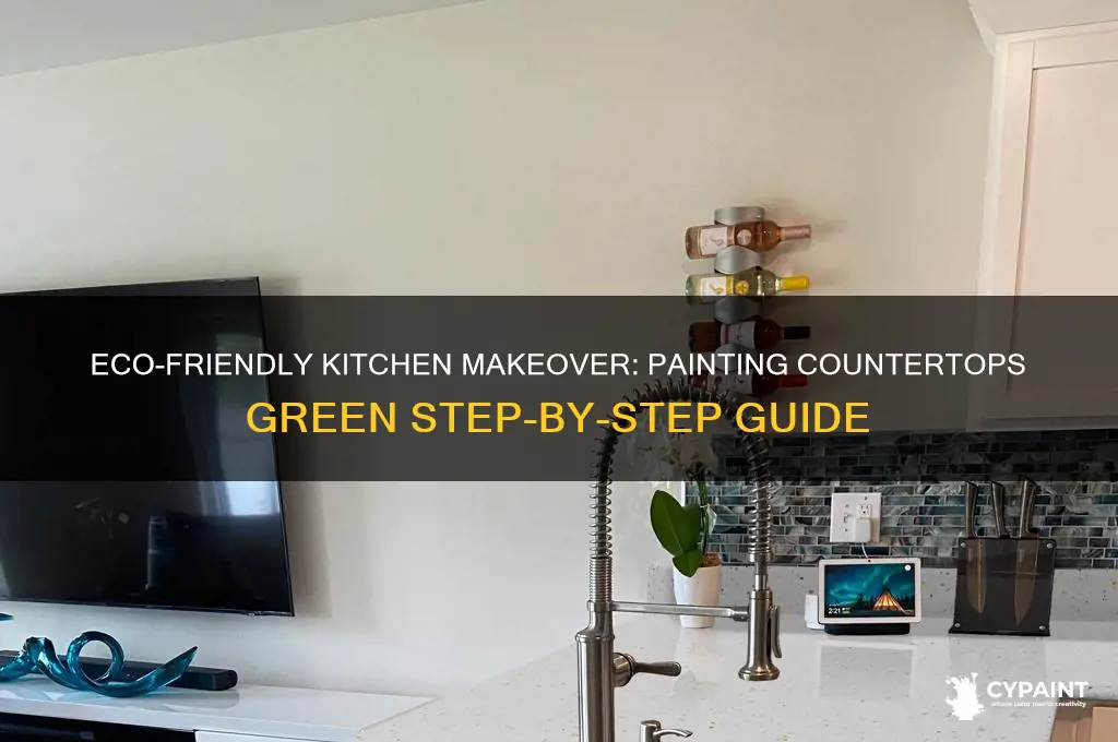 how to paint your counter tops green
