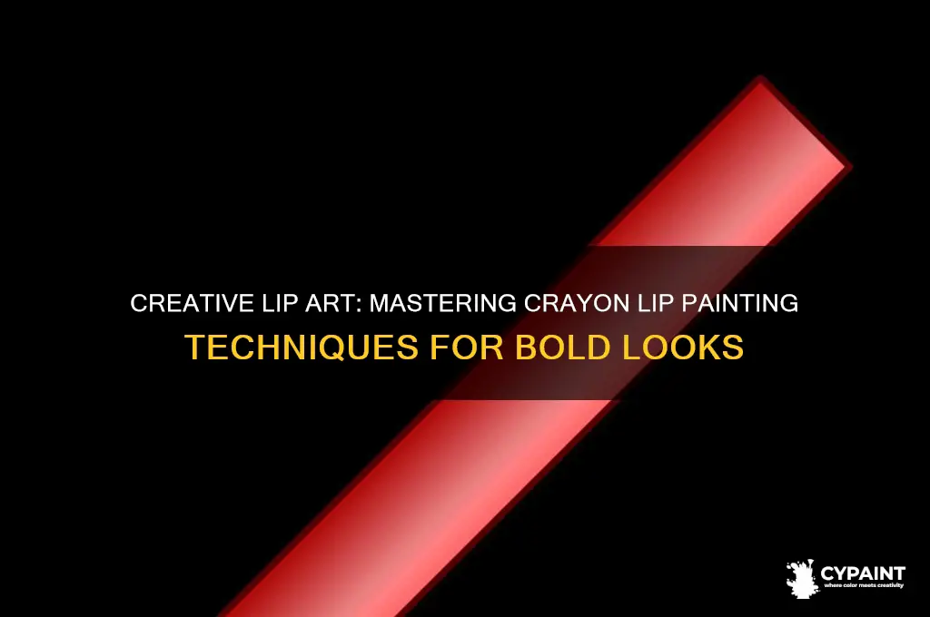 how to paint your lips with crayons