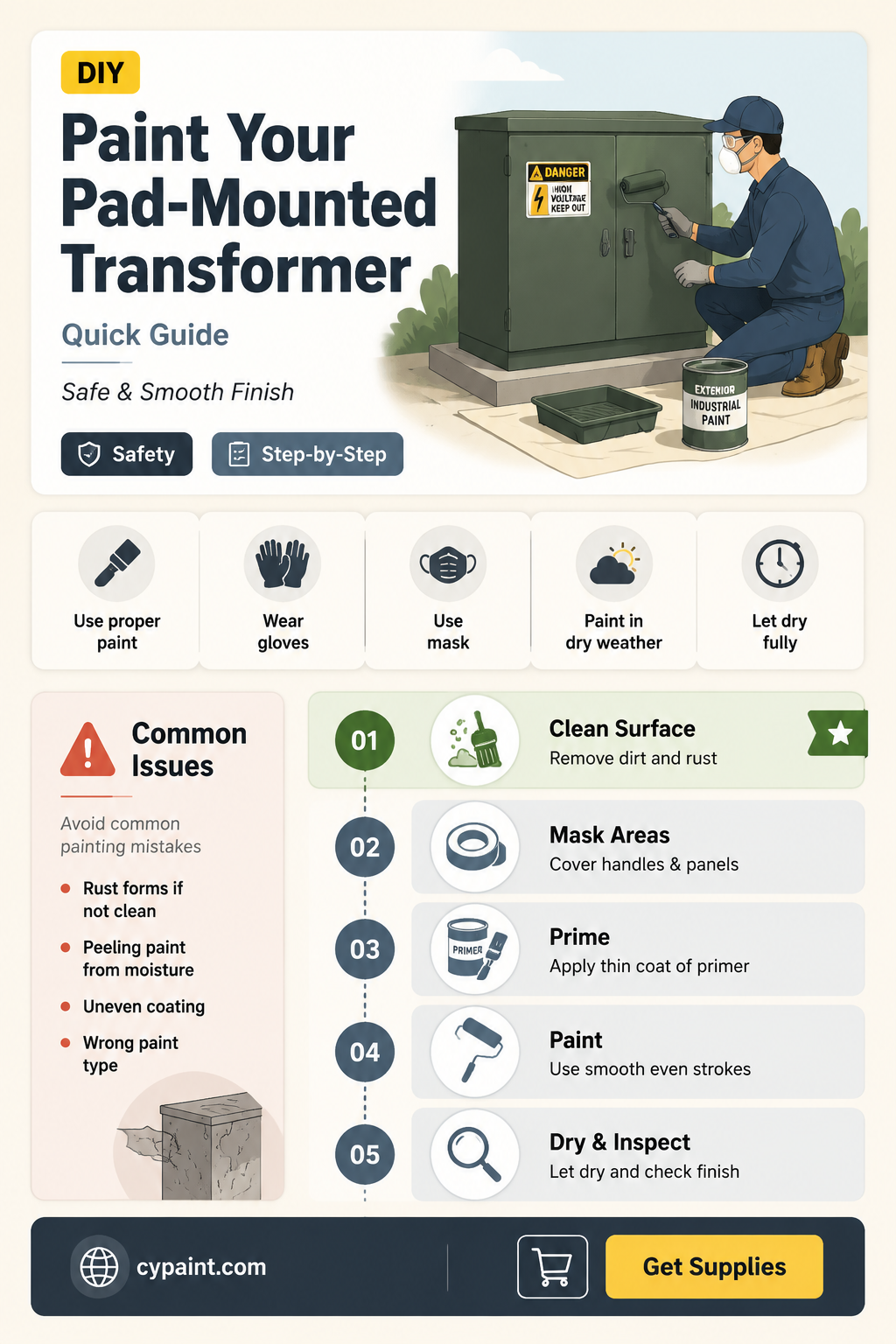 can i paint the padmounted transformer in my yard