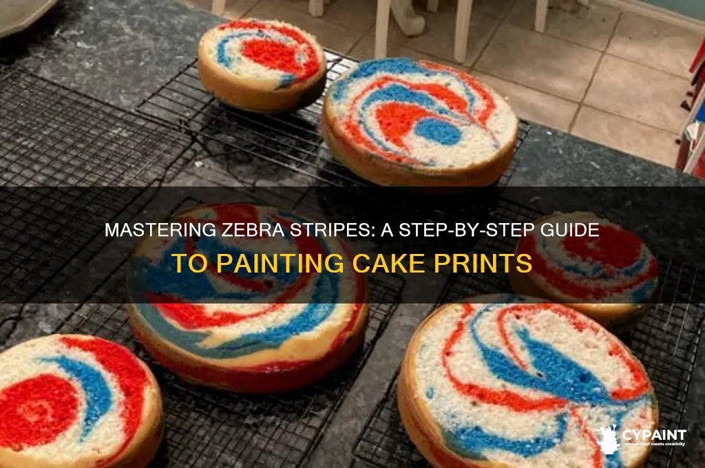 how to paint zebra print on a cake