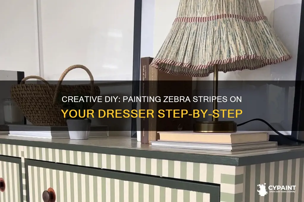 Creative Diy Painting Zebra Stripes On Your Dresser StepByStep CyPaint