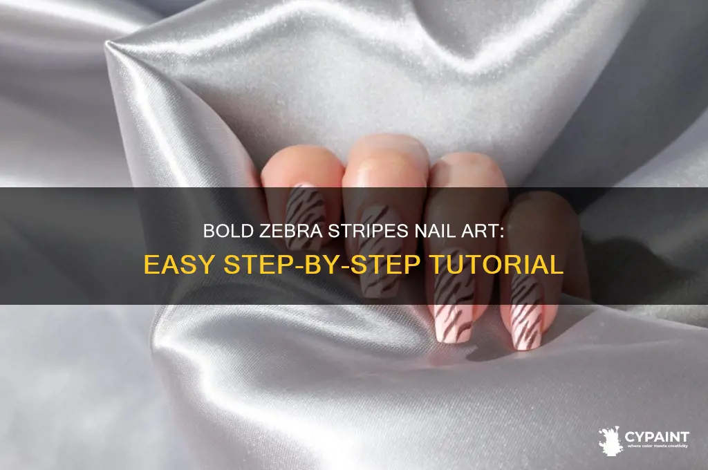 how to paint zebra stripes on fingernails
