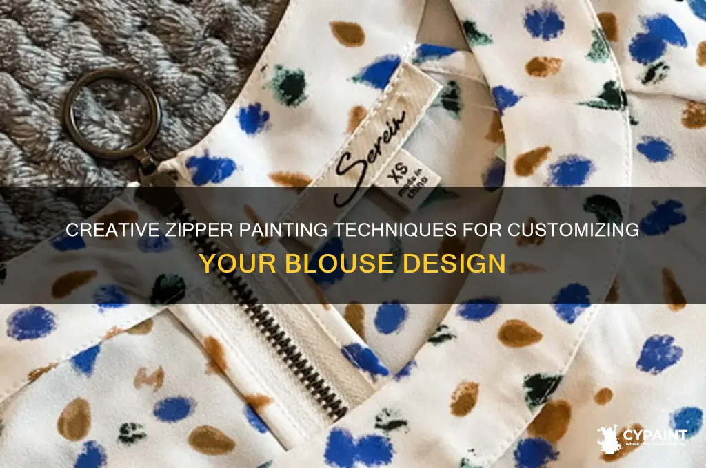 how to paint zipper on a blouse