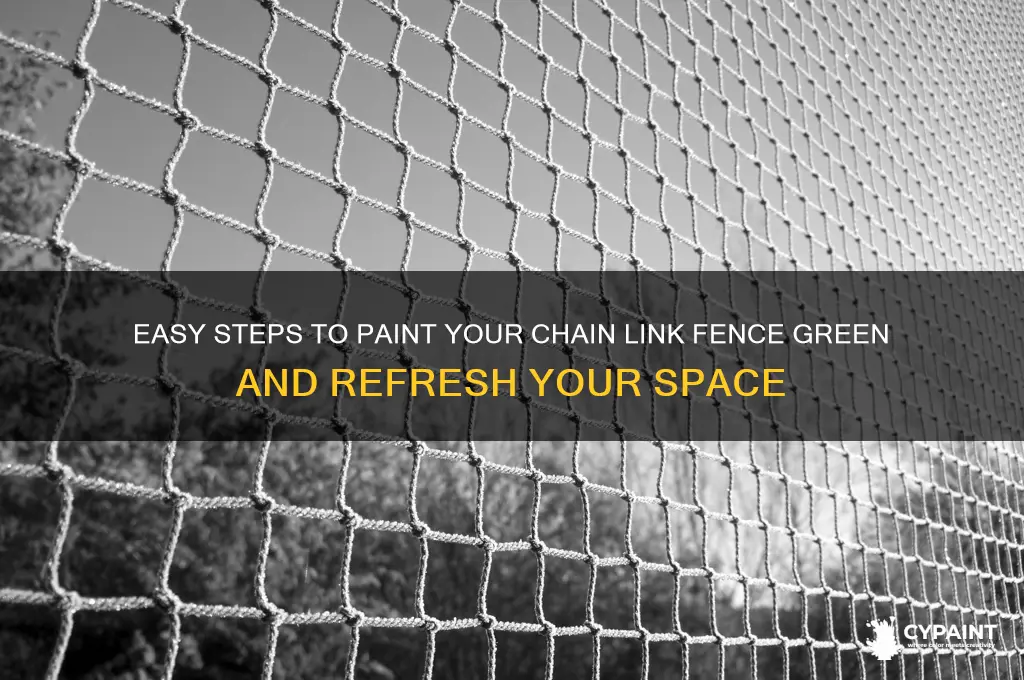 how to painting a chain link fence green