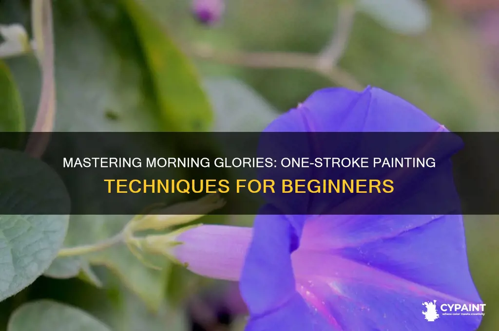 how to painting a morning glories one stroke