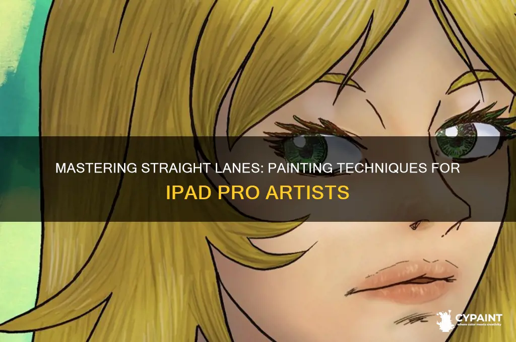 how to painting strate lanes on ipad pro