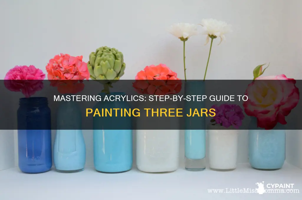 how to paintt acryliic painting of 3 jars