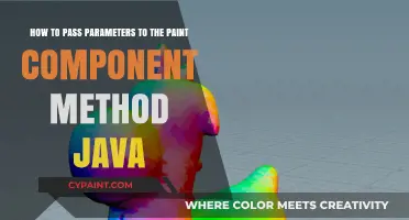 Passing Parameters to Java's Paint Component Method: A Guide
