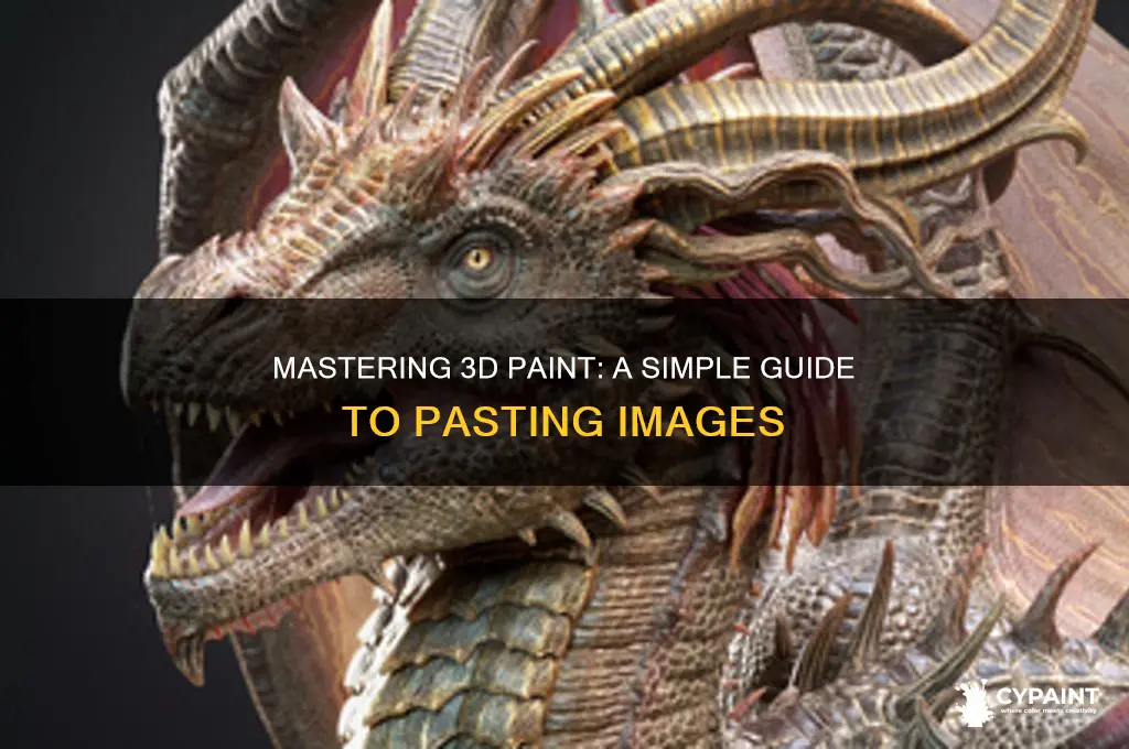 how to paste an image in 3d paint