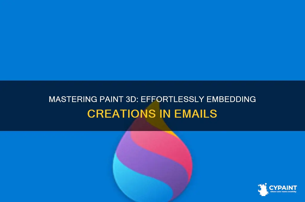 how to paste paint 3d in an email