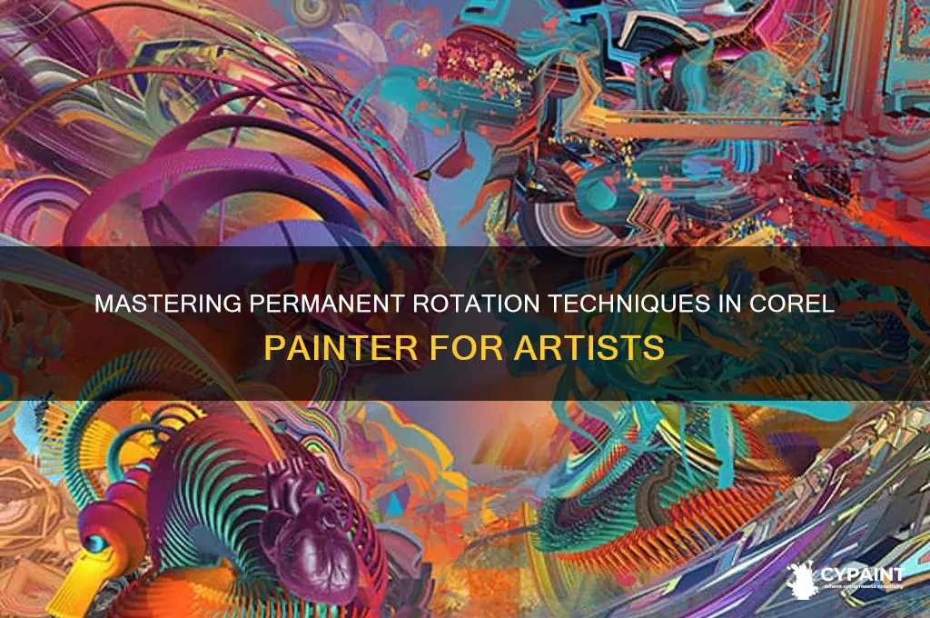 how to permanently rotate on corel painter