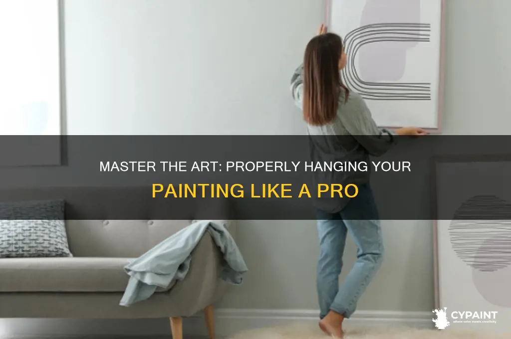 how to peroperly hang up a painting artwork