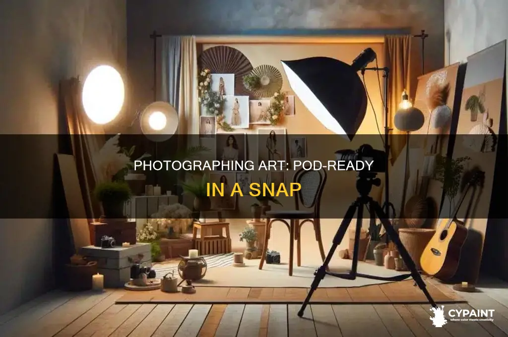 how to photograph a painting to upload to pod