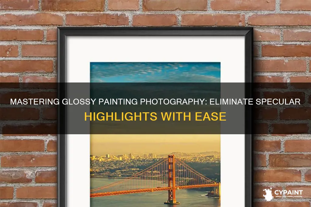 how to photograph glossy paintings eliminate spec highlight