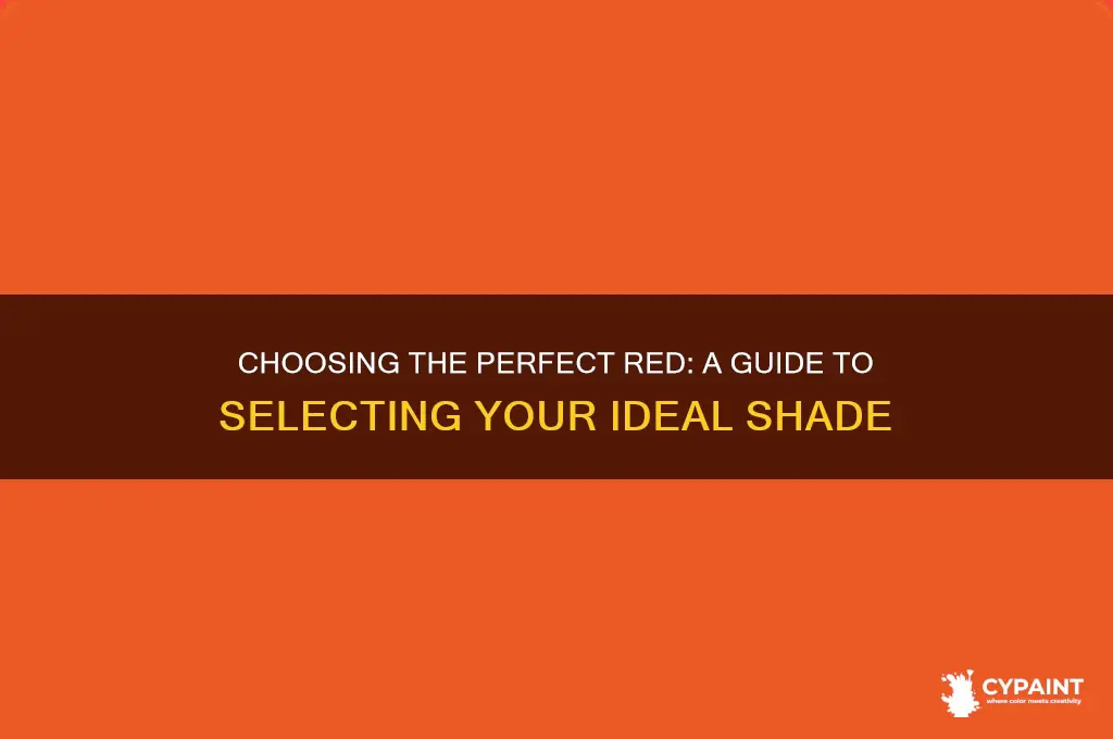 how to pick the right red shade paint