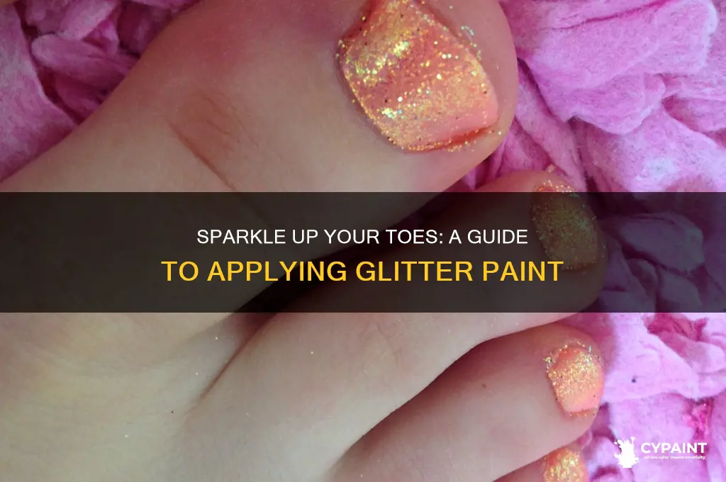 how to pit glitter paint on your toes