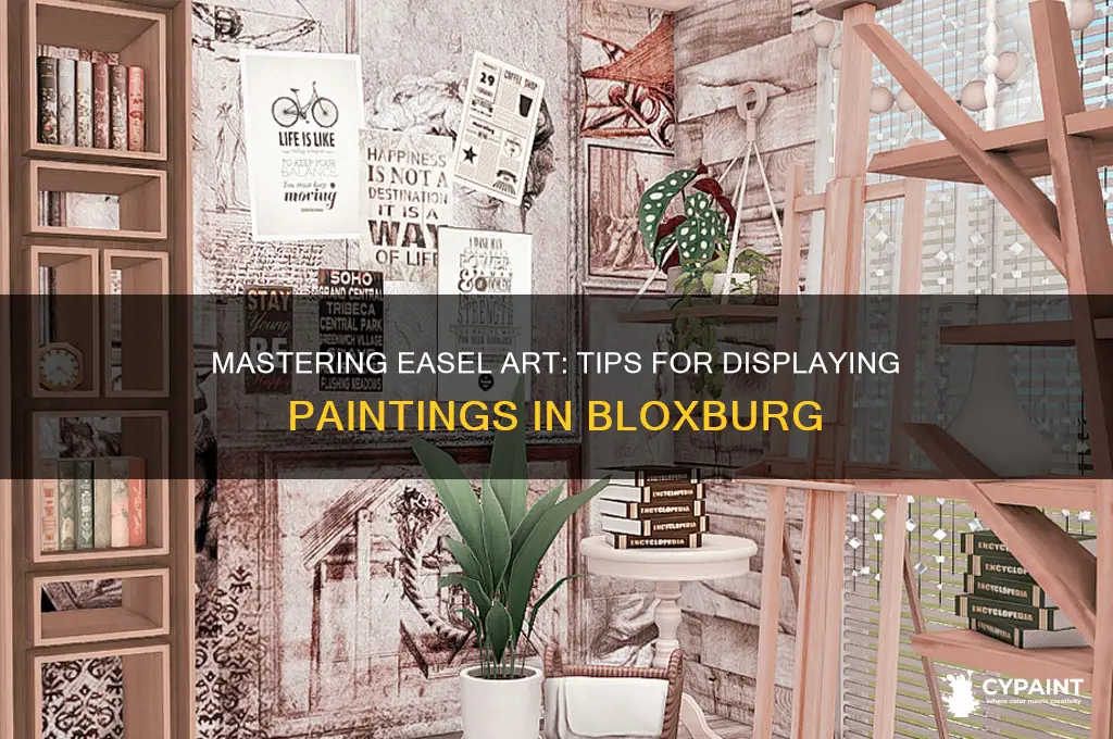 how to place paintings on an easel bloxburg